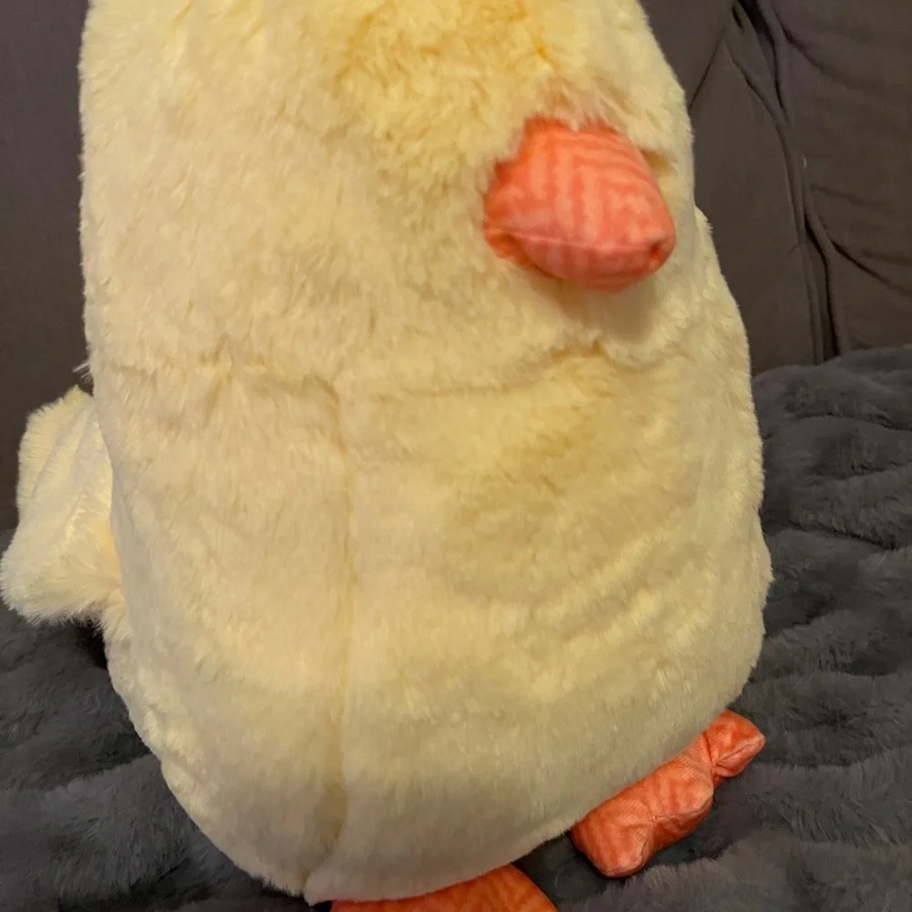 Cupcakes & Cashmere Easter Spring Chick Faux Fur Plush Pillow NWT